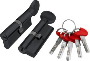 Цилиндровый Fuaro (Фуаро) механизм (D-PRO502/60) D-PRO5002Knob60(25+10+25) BL черный 5Key