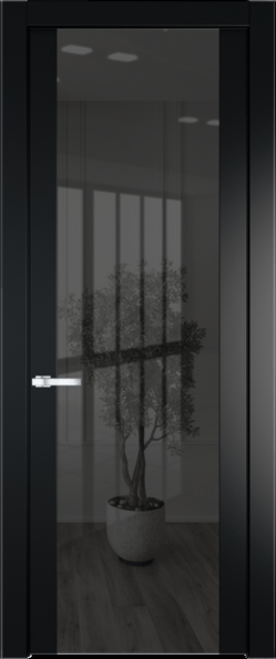 Межкомнатная дверь Profil Doors 1.7 P Зеркало серое Блэк