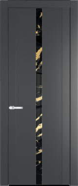 Межкомнатная дверь Profil Doors 1.8 P Нефи черный узор золото Графит (Pantone 425С)