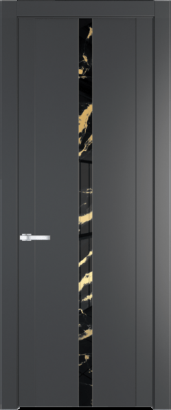 Межкомнатная дверь Profil Doors 1.8 P Нефи черный узор золото Графит (Pantone 425С)