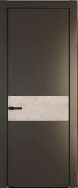 Межкомнатная дверь Profil Doors 17 PE Зеркало Bronza Сэнд Черный матовый RAL9005 Каштан светлый