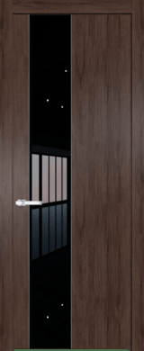 Межкомнатная дверь Profil Doors 19 NW Lacobel Черный лак Дуб Тобакко