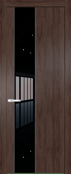 Межкомнатная дверь Profil Doors 19 NW Lacobel Черный лак Дуб Тобакко