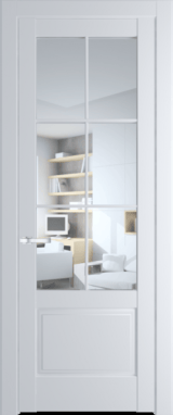 Межкомнатная дверь Profil Doors 4.2.2 (p.6) Вайт (RAL 110 96 02) Прозрачное
