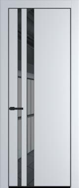 Межкомнатная дверь Profil Doors 20 PA Черный матовый RAL9005 Зеркало Grey Сэнд