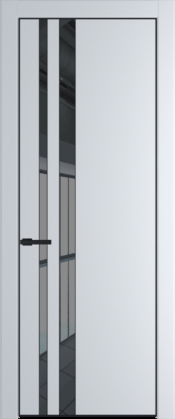 Межкомнатная дверь Profil Doors 20 PA Черный матовый RAL9005 Зеркало Grey Сэнд