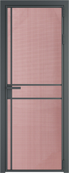 Алюминиевая дверь Profil Doors 9 AG Серая ночь Кризет Розовый