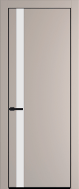Межкомнатная дверь Profil Doors 18 PA Черный матовый RAL9005 Монохром белый просветленный Сэнд