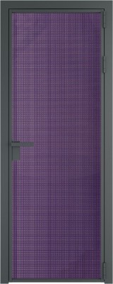 Алюминиевая дверь Profil Doors 1 AG Серая ночь Кризет Фиолетовый