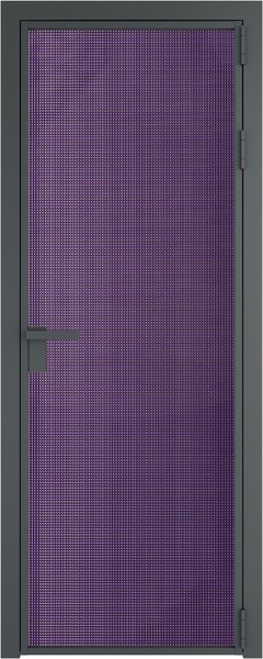 Алюминиевая дверь Profil Doors 1 AG Серая ночь Кризет Фиолетовый
