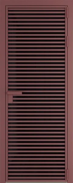 Алюминиевая дверь Profil Doors 12 AG Красный антрацит Черный триплекс
