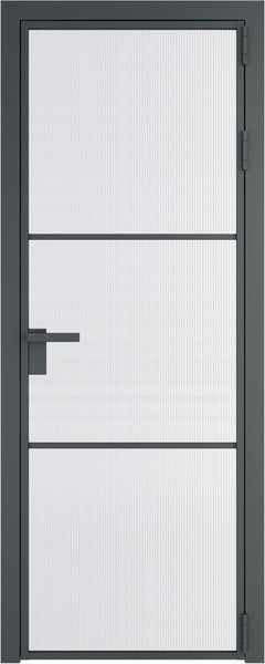 Алюминиевая дверь Profil Doors 13 AG Серая ночь Мору белое