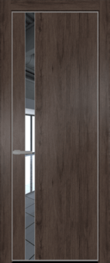 Межкомнатная дверь Profil Doors Orange 18 NE.O Дуб Тобакко Зеркало Серебро