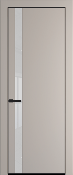 Межкомнатная дверь Profil Doors 18 PE Лак классик Сэнд Черный матовый RAL9005