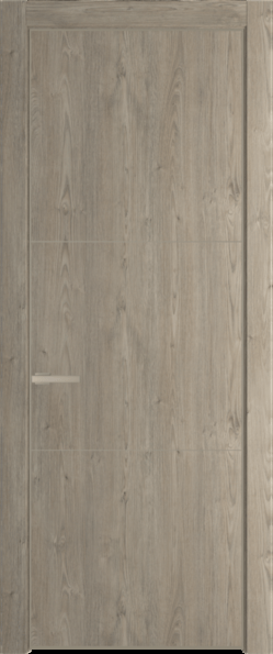 Межкомнатная дверь Profil Doors 13 NA Никель матовый Каштан темный