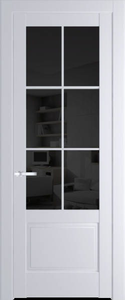 Межкомнатная дверь Profil Doors 4.2.2 (p.6) Вайт (RAL 110 96 02) Черное тонированное