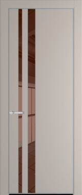 Межкомнатная дверь Profil Doors 20 PA Серебро Зеркало бронзовое Сэнд