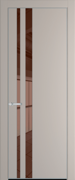 Межкомнатная дверь Profil Doors 20 PA Серебро Зеркало бронзовое Сэнд
