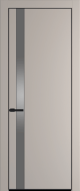 Межкомнатная дверь Profil Doors 18 PA Черный матовый Монохром серебро (серебро матлак) Сэнд
