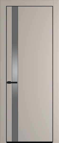 Межкомнатная дверь Profil Doors 18 PA Черный матовый Монохром серебро (серебро матлак) Сэнд