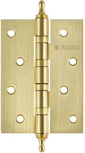 Петля Fuaro (Фуаро) универсальная IN4400UA-BL SB (4BB/A/BL 100x75x2,5) мат. золото БЛИСТЕР