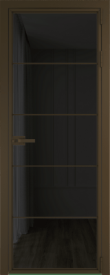 Алюминиевая дверь Profil Doors 5AX Деорэ Черное тонированное