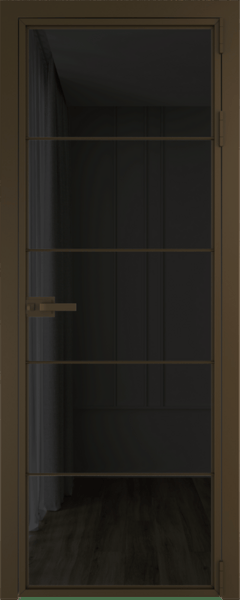Алюминиевая дверь Profil Doors 5AX Деорэ Черное тонированное