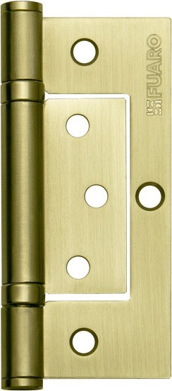 Петля универсальная Fuaro (Фуаро) без врезки 300-2BB/BL 100x2,5 SB (мат. золото) БЛИСТЕР