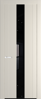 Межкомнатная дверь Profil Doors 1.9 P Lacobel Черный лак Кремовая Магнолия (RAL 120-04)