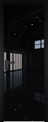 Алюминиевая дверь Profil Doors 1 AGK lacobel черный лак Без окраса стекла Чёрный (RAL9005 МУАР)