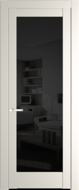 Межкомнатная дверь Profil Doors 4.1.2 PD Перламутр белый Черное тонированное