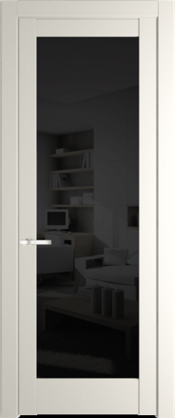 Межкомнатная дверь Profil Doors 4.1.2 PD Перламутр белый Черное тонированное