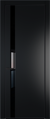 Межкомнатная дверь Profil Doors Orange 18 PE.O Lacobel Черный лак Блэк Черный матовый RAL9005
