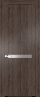 Межкомнатная дверь Profil Doors 1.4 N Монохром серебро (серебро матлак) Дуб Тобакко