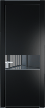 Межкомнатная дверь Profil Doors 17 PA Серебро Зеркало Grey Блэк