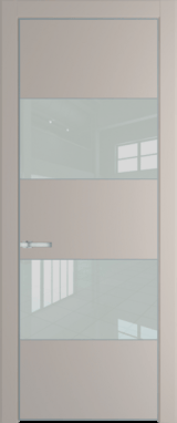 Межкомнатная дверь Profil Doors 22 PA Серебро Lacobel Белый лак Сэнд