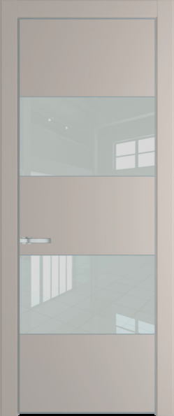 Межкомнатная дверь Profil Doors 22 PA Серебро Lacobel Белый лак Сэнд