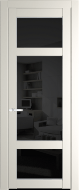 Межкомнатная дверь Profil Doors 1.3.2 PD Черное тонированное Перламутр белый