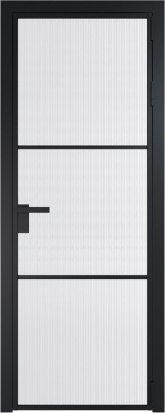 Алюминиевая дверь Profil Doors 13 AG Черный матовый Мору белое