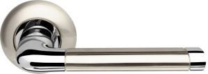 Ручка Armadillo (Армадилло) раздельная R.LD54.Stella (Stella LD28) SN/CP-3 матовый никель/хром TECH (кв. 8х140)