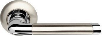 Ручка Armadillo (Армадилло) раздельная R.LD54.Stella (Stella LD28) SN/CP-3 матовый никель/хром TECH (кв. 8х140)