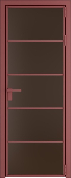 Алюминиевая дверь Profil Doors 14 AG Красный антрацит Монохром шоколад