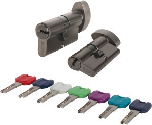 Цилиндровый Punto (Пунто) механизм MaxPro7002Knob52mm(21+10+21) GR графит 7key с вертушкой