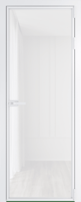 Алюминиевая дверь Profil Doors 1AX Вайт Белый триплекс