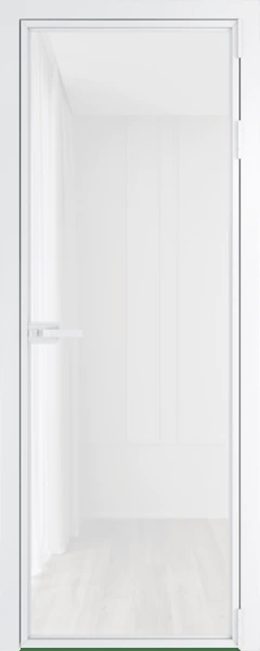 Алюминиевая дверь Profil Doors 1AX Вайт Белый триплекс