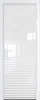 Алюминиевая дверь Profil Doors 16 AG Вайт Белый триплекс
