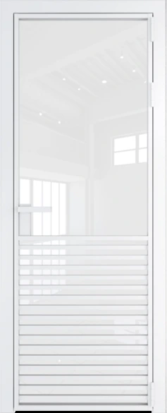 Алюминиевая дверь Profil Doors 16 AG Вайт Белый триплекс