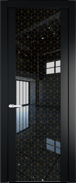 Межкомнатная дверь Profil Doors 1.7 P Лоран узор золото Блэк