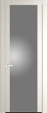 Межкомнатная дверь Profil Doors 1.7 P Lacobel Серебряный лак Перламутр белый