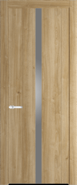 Межкомнатная дверь Profil Doors 1.8 N Lacobel Серебряный лак Дуб Карамель
